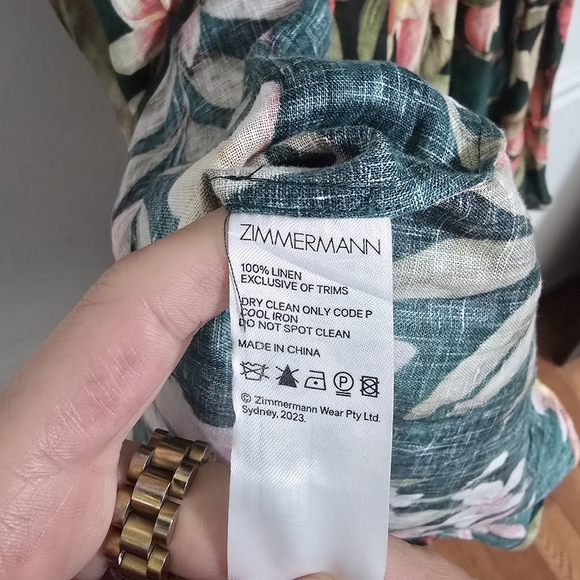 Zimmermann Lexi Bandeau linen midi dress nwt size 2 petite - Picture 8 of 13